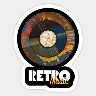 Vintage Retro Music Lover 5 Sticker